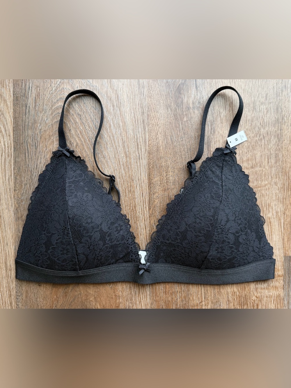 🆕 PINK | Push Up Triangle Bralette | Lace Wireless Bra | Adjustable Straps